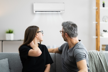 Air Conditioner Couple Sneezing