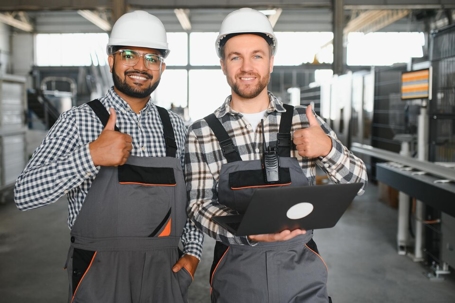 smiling mechanical engineers